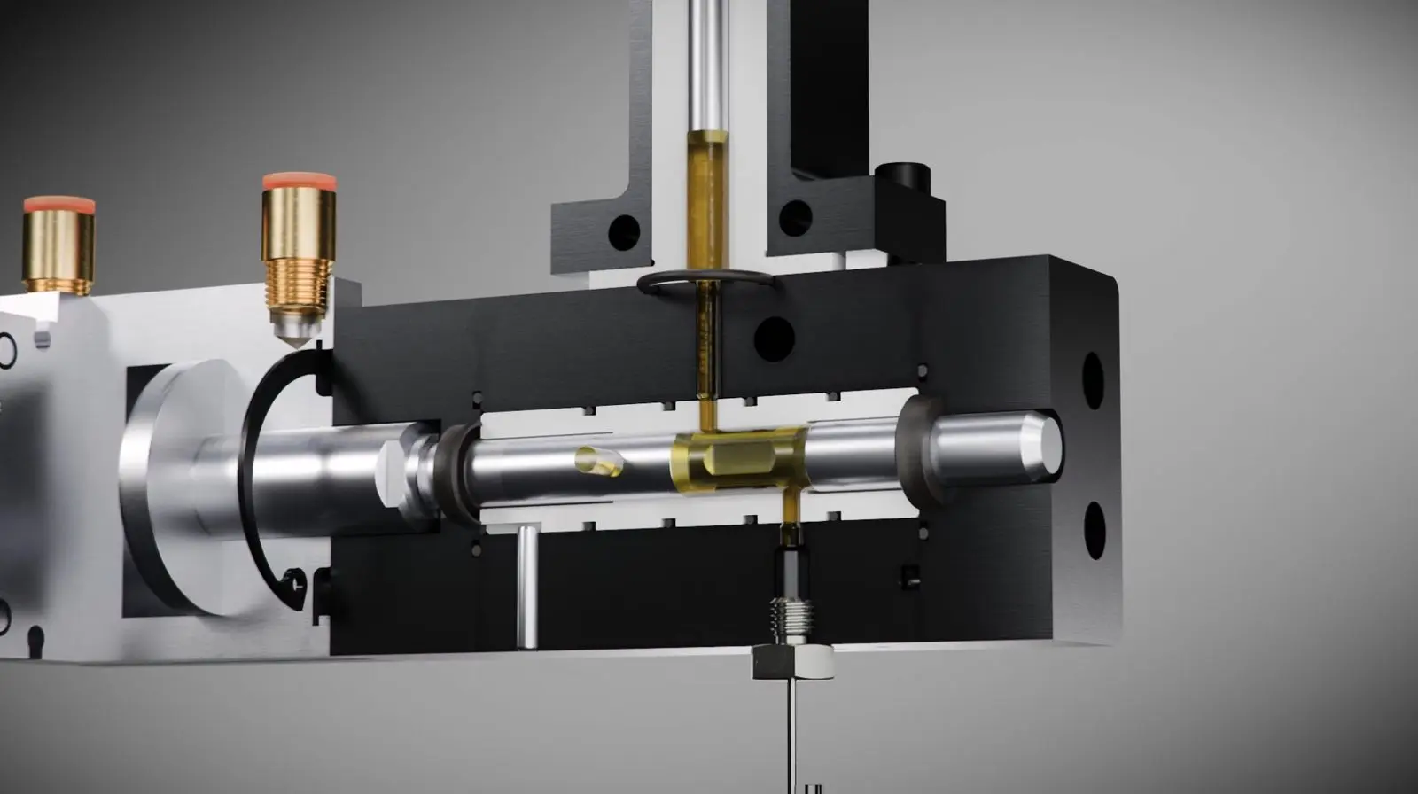 Cutaway render of a DDS dispensing valve